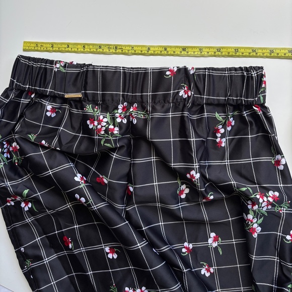 Custom Wide Leg High Waisted Palazzo Pants size Medium/Large Black Red - Picture 3 of 7